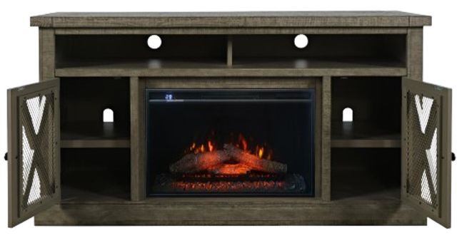 Jofran Inc. Telluride Driftwood 60" Fireplace with Logset-3