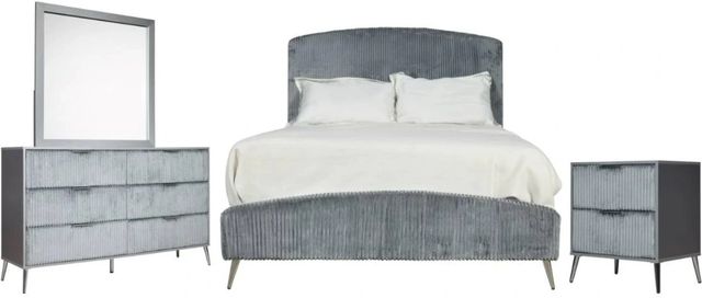 New Classic® Home Furnishings Kailani 4-Piece Gray Queen Panel Bedroom Set-0