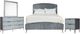 New Classic® Home Furnishings Kailani 4-Piece Gray Queen Panel Bedroom Set-0