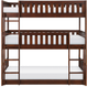 Homelegance® Rowe Dark Cherry Twin/Twin Triple Bunk Bed-2