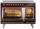 Ilve® Nostalgie II Series 48" Burgundy Pro Style Induction Range-1