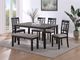 Crown Mark Paige 6-Piece Black/Light Gray Dining Set-1