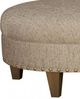 King Hickory Customizable Capitol Fabric Circular Medium Ottoman-1