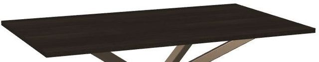 Amisco Customizable Asterisk 60" Rectangular Table with Metal Stand-1