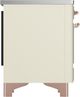 Ilve® Majestic III 36" Antique White Pro Style Induction Range with Solid Door and Copper Trim-4