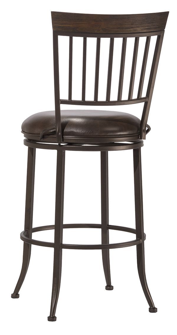 HH2 Home Hawkins Brown Swivel Bar Stool-1