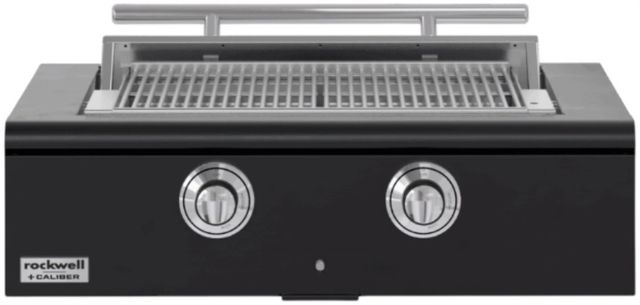 Caliber™ Rockwell 2-Burner Matte Black Built-In Natural Gas Grill with Polished Chrome Hardware-0