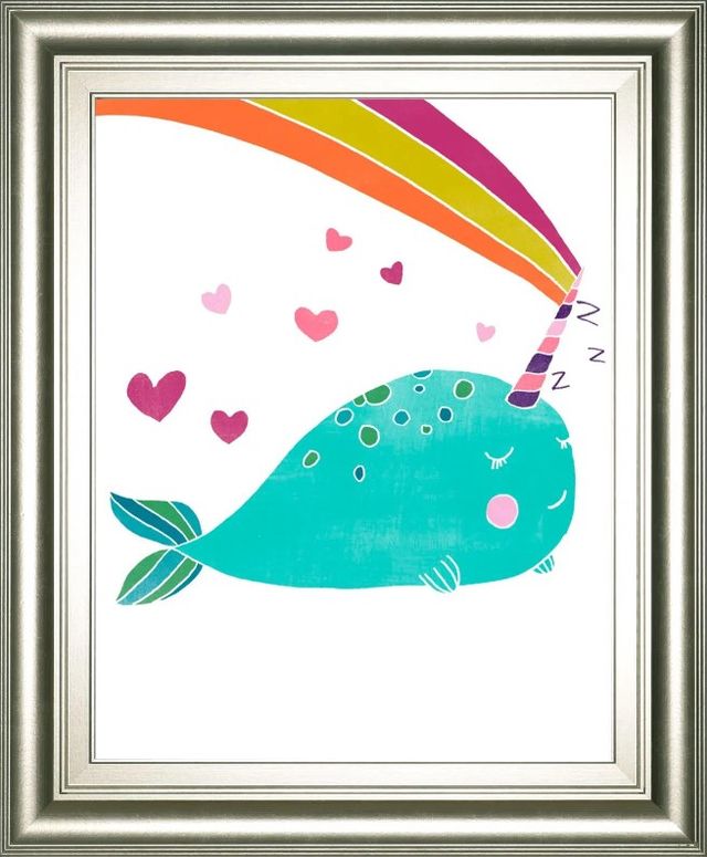 Classy Art Happy Narwals III by June Erica Vess Wall Art-0