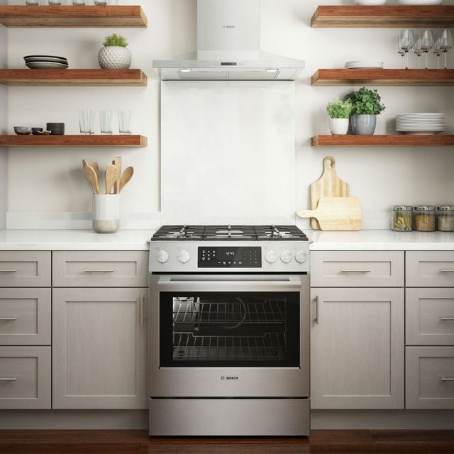 Bosch® 800 Series 30" Stainless Steel Slide In Gas Range-12