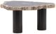 Dovetail Furniture Darnell Black/Natural Large Coffee Table with Black Base-0