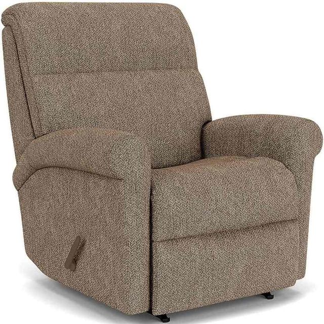 Flexsteel® Davis Brown Mushroom Rocking Recliner-0