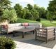 Homecrest™ Outdoor Living Customizable Eden Aluminum/Teak Rectangular Outdoor Coffee Table-1