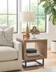 Hammary® Hidden Treasures Brown End Table with Black Metal Base-1
