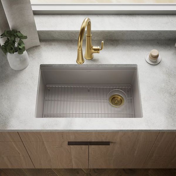 KOHLER® Billings® Matte Taupe 30" Undermount Single-Bowl Kitchen Sink-1