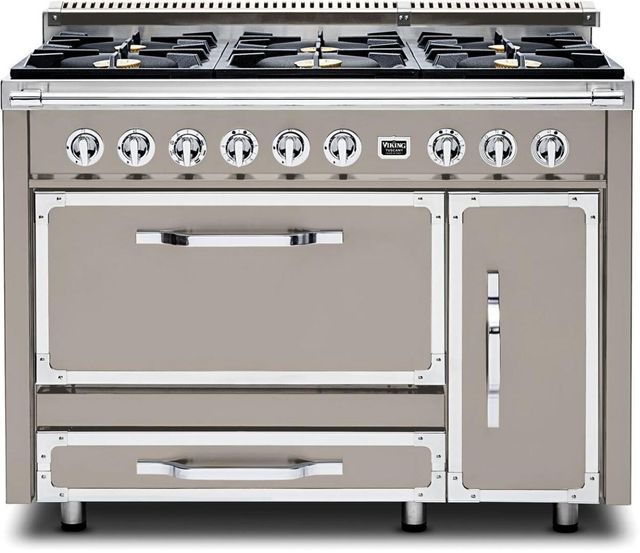 Viking® Tuscany 48" Pacific Grey Dual Fuel Pro-Style Dual Fuel Natural Gas Range-0