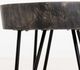 International Furniture Direct Parota Epoxy Stained Brown Chairside Table with Black Base-3