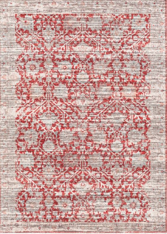 Surya Nolita Red/Taupe 4'x6' Area Rug-0