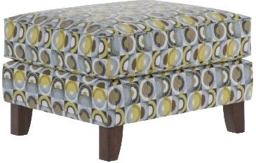 Fusion Furniture Macon Galaxy Gray/Yellow Cocktail Ottoman-0