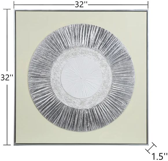 Stylecraft Silver Wheel ll Wall Art-2