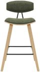 Armen Living Fox 4-Piece Oak/Vintage Green Counter Stool Set-2
