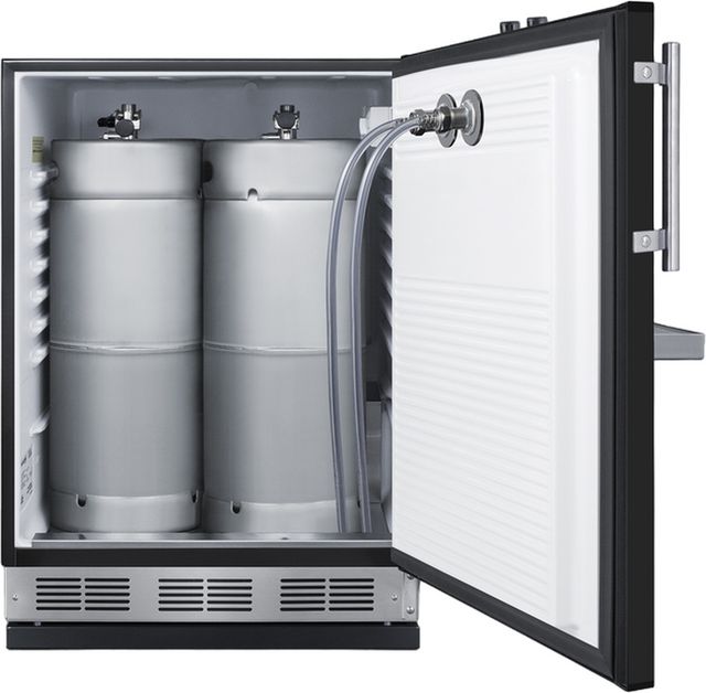Summit® 5.3 Cu. Ft. Black Built-In Beer Kegerator-1