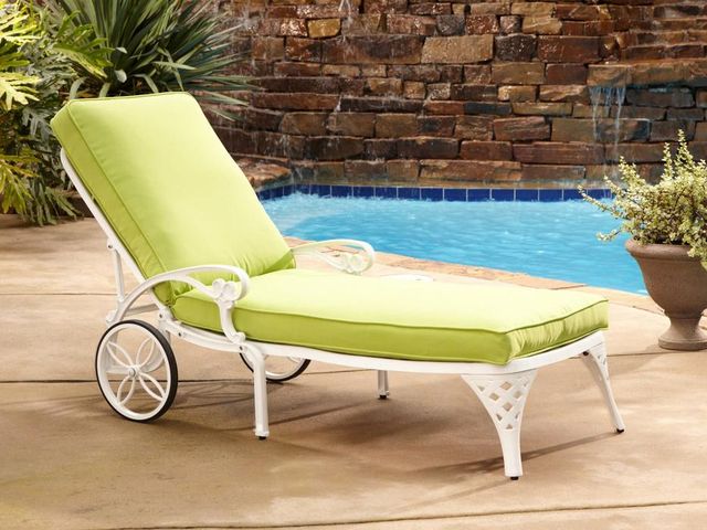 homestyles® Sanibel White Outdoor Chaise Lounge-1