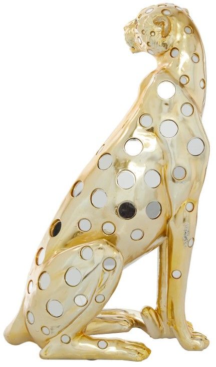 Deco Marche Gold Leopard Sculpture-2