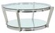 Mazin Furniture Paola Clear Glass Top Coffee Table with Polished Chrome Base-0