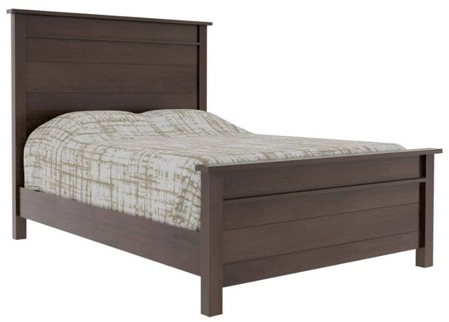 Country View Woodworking Customizable Cheyenne California King Panel Bed with Tall Oak Footboard-0