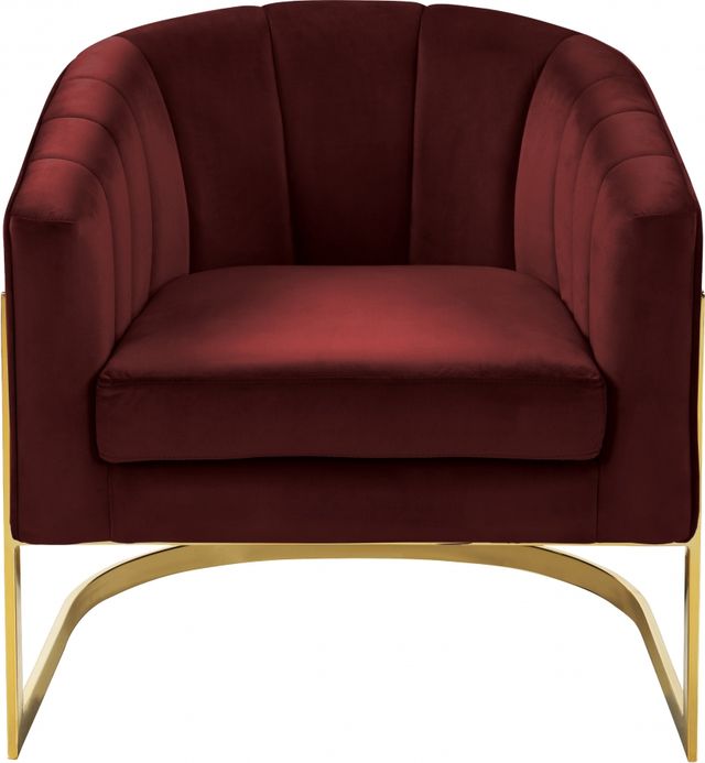 Meridian Furniture Carter Burgundy Velvet Chair-2
