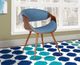Armen Living Butterfly Blue/Walnut Dining Arm Chair-1