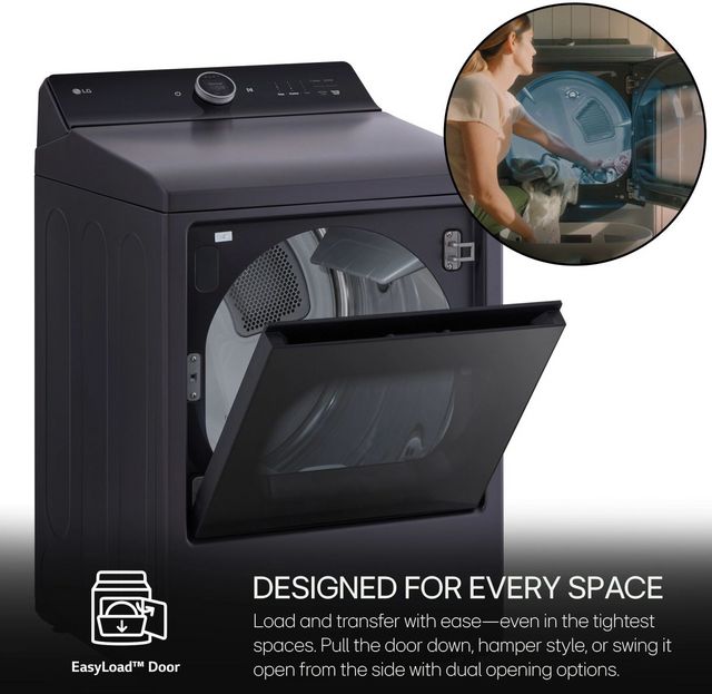 LG 7.3 Cu. Ft. Matte Black Electric Dryer-9