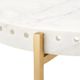 Currey & Company Freya White Accent Table with Antique Brass Base-3