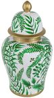 A & B Home Green/White Ginger Jar-0