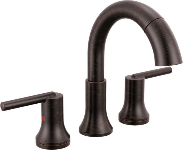 Delta Trinsic® Venetian Bronze 2-Handle Lever Widespread Pull Down Bathroom-0