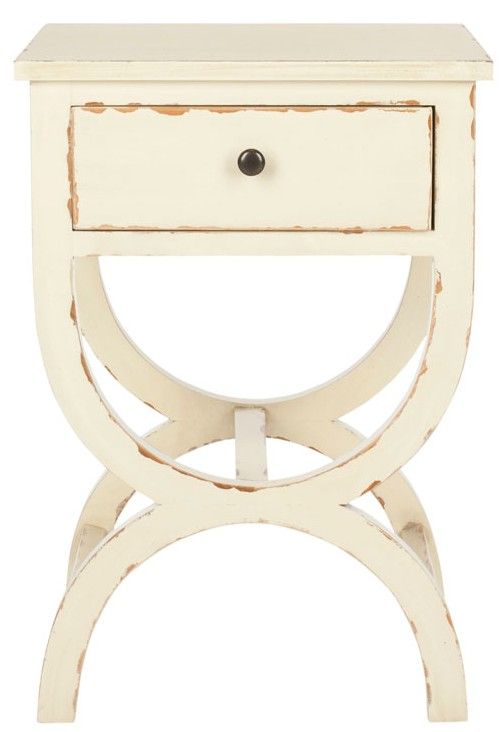 Safavieh Maxine Distressed Vanilla Accent Table-1