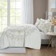 Olliix by Madison Park Violette 3 Piece Ivory and Taupe King/California King Tufted Cotton Chenille Coverlet Set-2