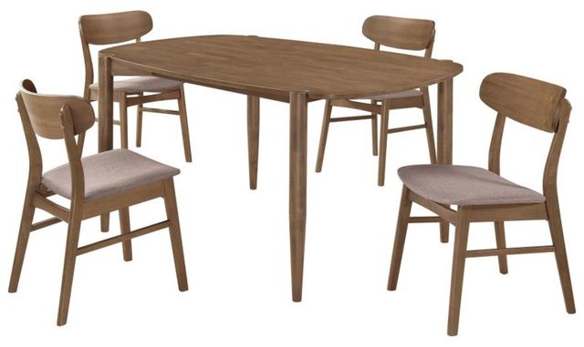 Coaster® Dortch 5-Piece Walnut Oval Dining Set -0