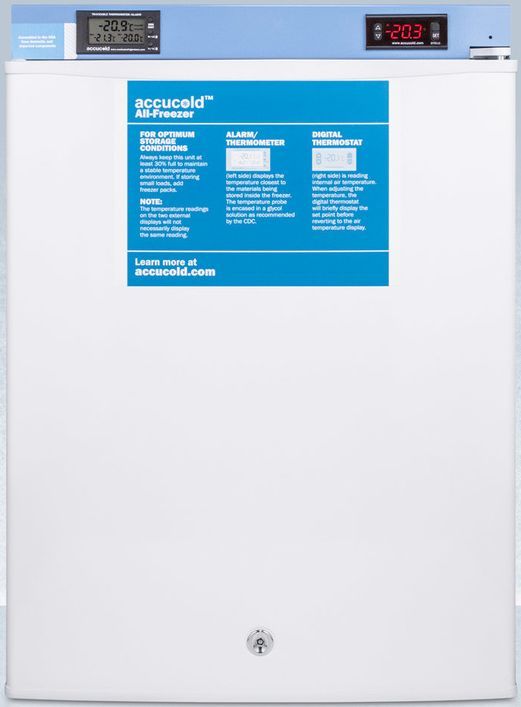 Accucold® by Summit® MED2 Series 19" 1.8 Cu. Ft. White Compact All Freezer-0