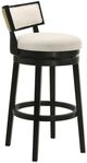 Armen Living Noely 2-Piece Black/White Barstool Set-3