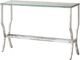 Coaster® Saide Glass Top Chrome Rectangular Sofa Table with Mirrored Shelf-0