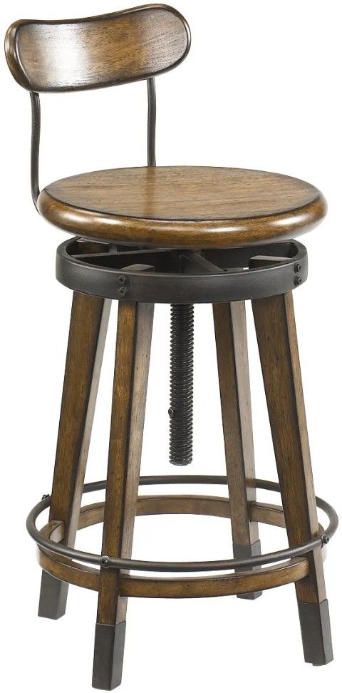 Hammary® Studio Home Brown Adjustable Stool-0