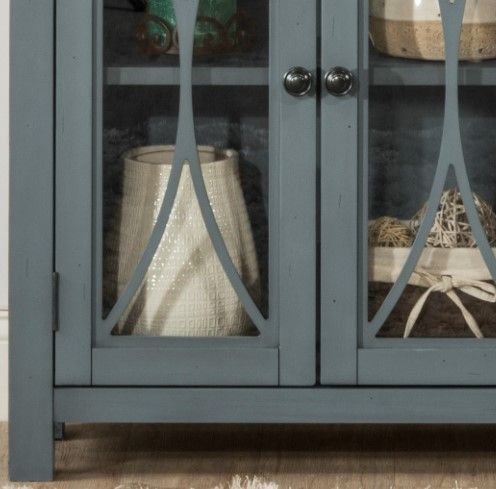 HH2 Home Bayside Robin Egg Blue 3-Door Cabinet-1
