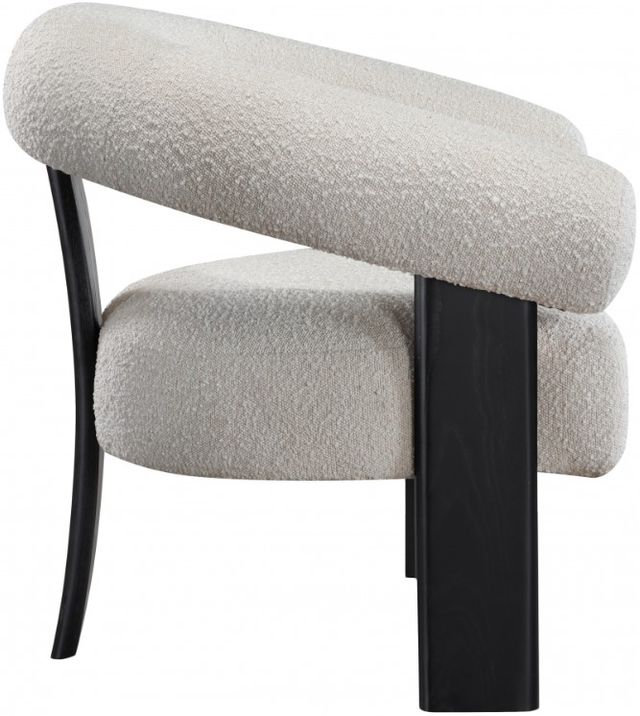 Meridian Furniture Winston Cream/Black Boucle Accent Chair-2
