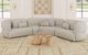 Elements International Four Seasons 3-Piece Camel L-shape Sectional-1
