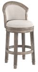 HH2 Home Monae Dark Gray Bar Height Swivel Stool with Upholstered Back-0