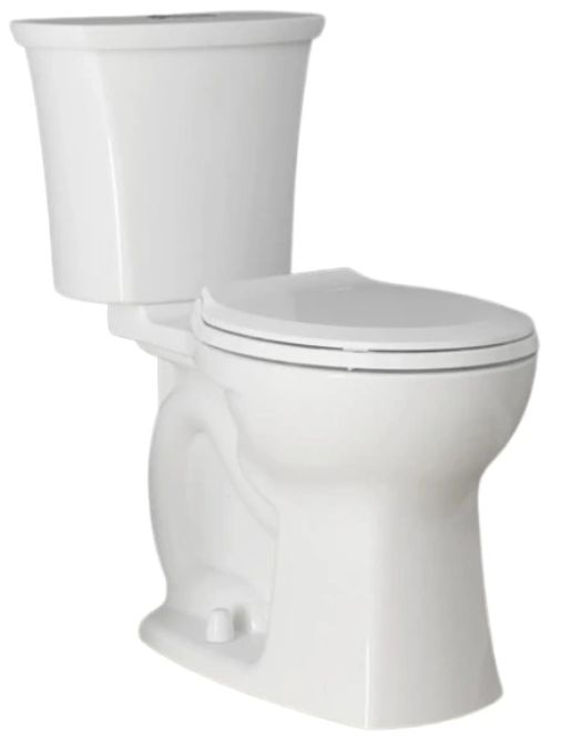American Standard Edgemere White Two-Piece Dual Flush Chair-Height Round-Front Toilet Less Seat 1.28 gpf/4.8 Lpf and 1.0 gpf/3.8 Lpf-0