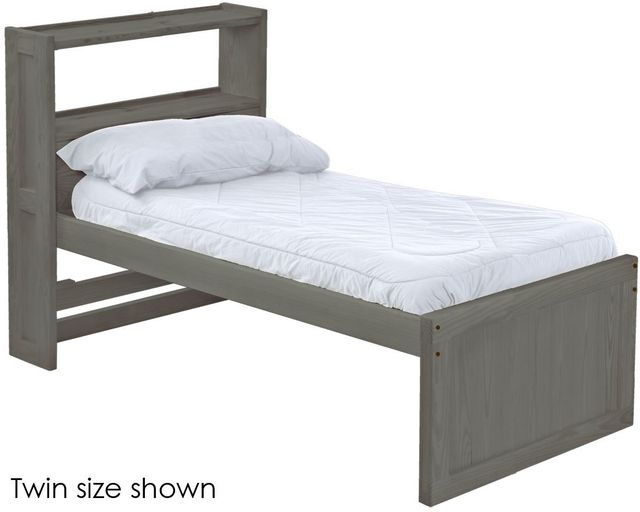 Crate Designs™ Furniture Graphite Twin Captain's Youth Bookcase Bed-0