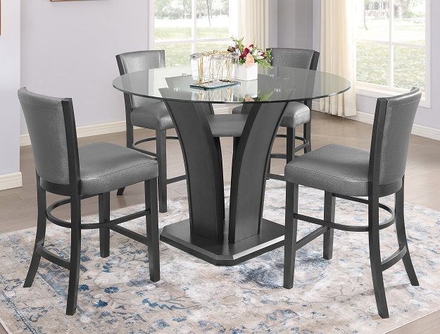 Crown Mark Camelia Gray 54" Counter Height Table Base-1