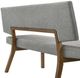 Armen Living Channell Charcoal/Walnut Upholstered Dining Bench-3